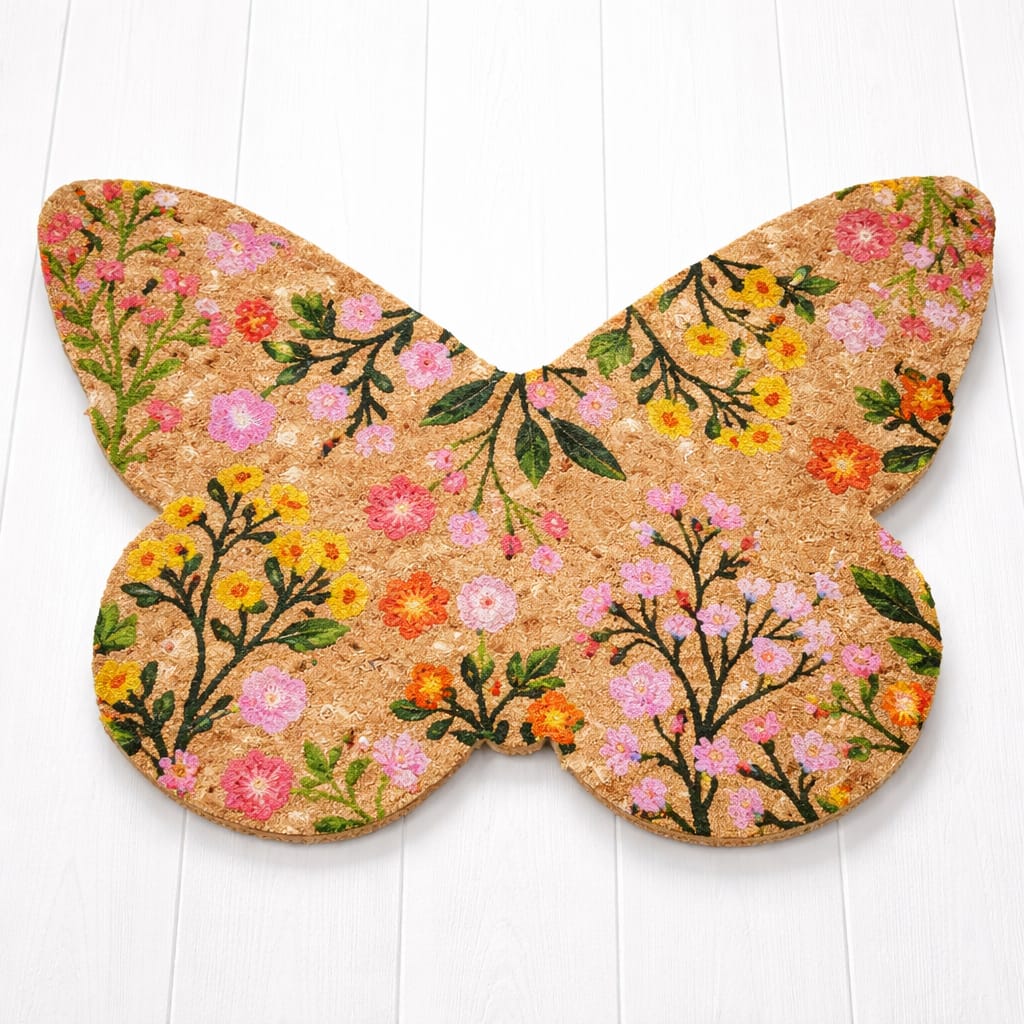 Fußmatte Schmetterling - floral & einladend Fußmatte Das Zierwerk