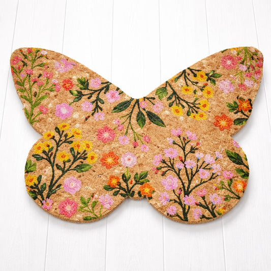 Fußmatte Schmetterling - floral & einladend Fußmatte Das Zierwerk