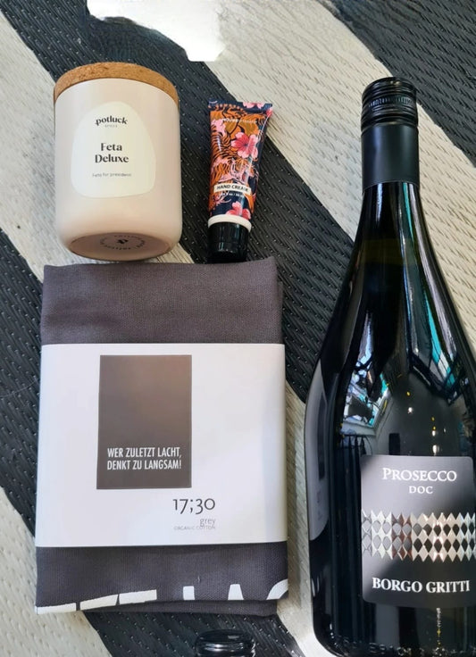 Geschenkkorb 40 € – Mix aus Feinkost & Deko