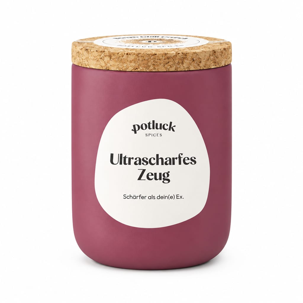 Potluck Ultrascharfes Zeug – Gewürzsalz mit Chili & Pfeffer Gewürz Potluck