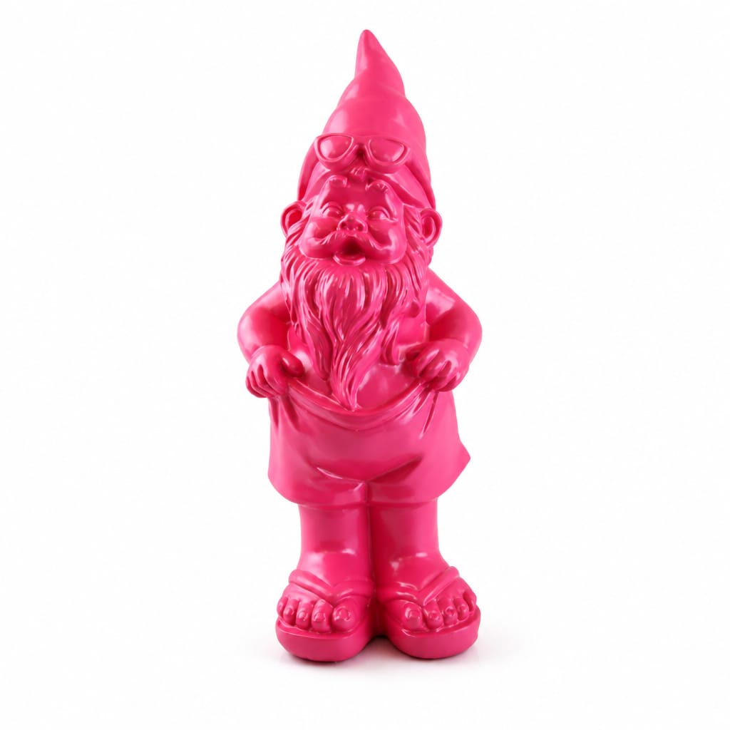 Deko-Gartenzwerg mit Badehose – Pink – 28 cm Deko Das Zierwerk
