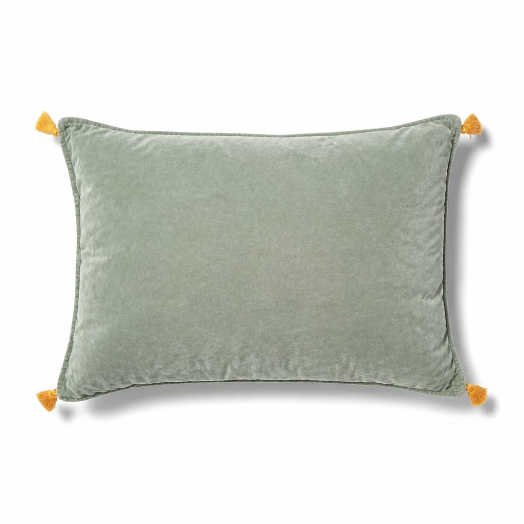 IB Laursen Kissenhülle „Dusty Green“ 50x70 cm – Samt-Kissenbezug in Staubgrün, edel & weich Kissen Ib Laursen