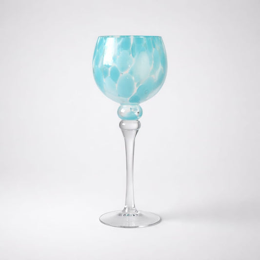 Windlicht „Aqua“ – handgefertigtes Glas in sanften Blautönen Windlicht Das Zierwerk