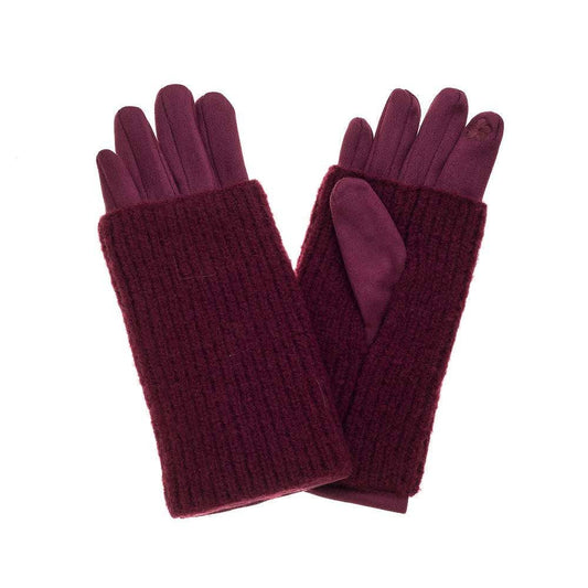 Warme Strickhandschuhe in Bordeaux – stylisch, weich& komfortabel