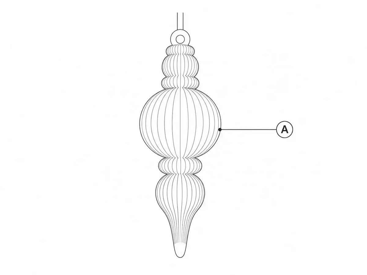 Yuki - Stalaktit: Elfenbeinweiß Weihnachtsdekoration re3dline