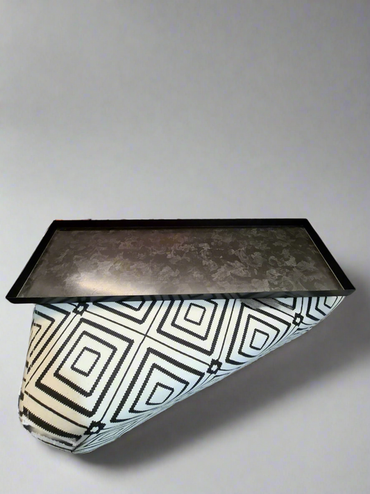 Rechteckiges Tablett aus Eisen – Schwarz, 44 x 17 cm