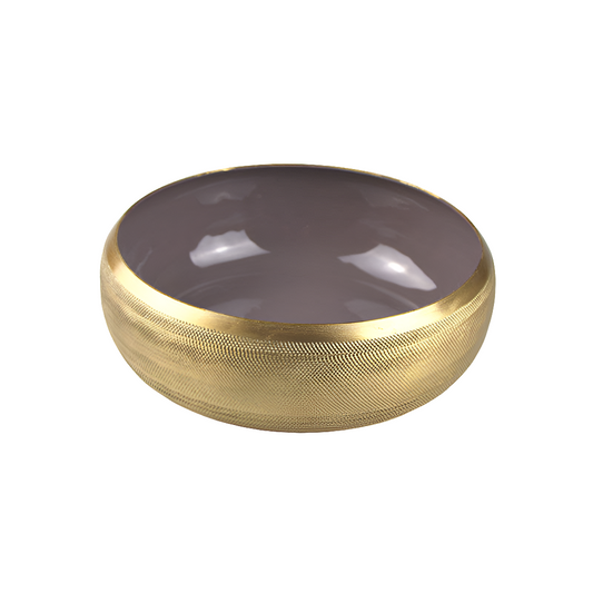 Schale Gold-Flieder mit Emaille – 24 x 8 cm