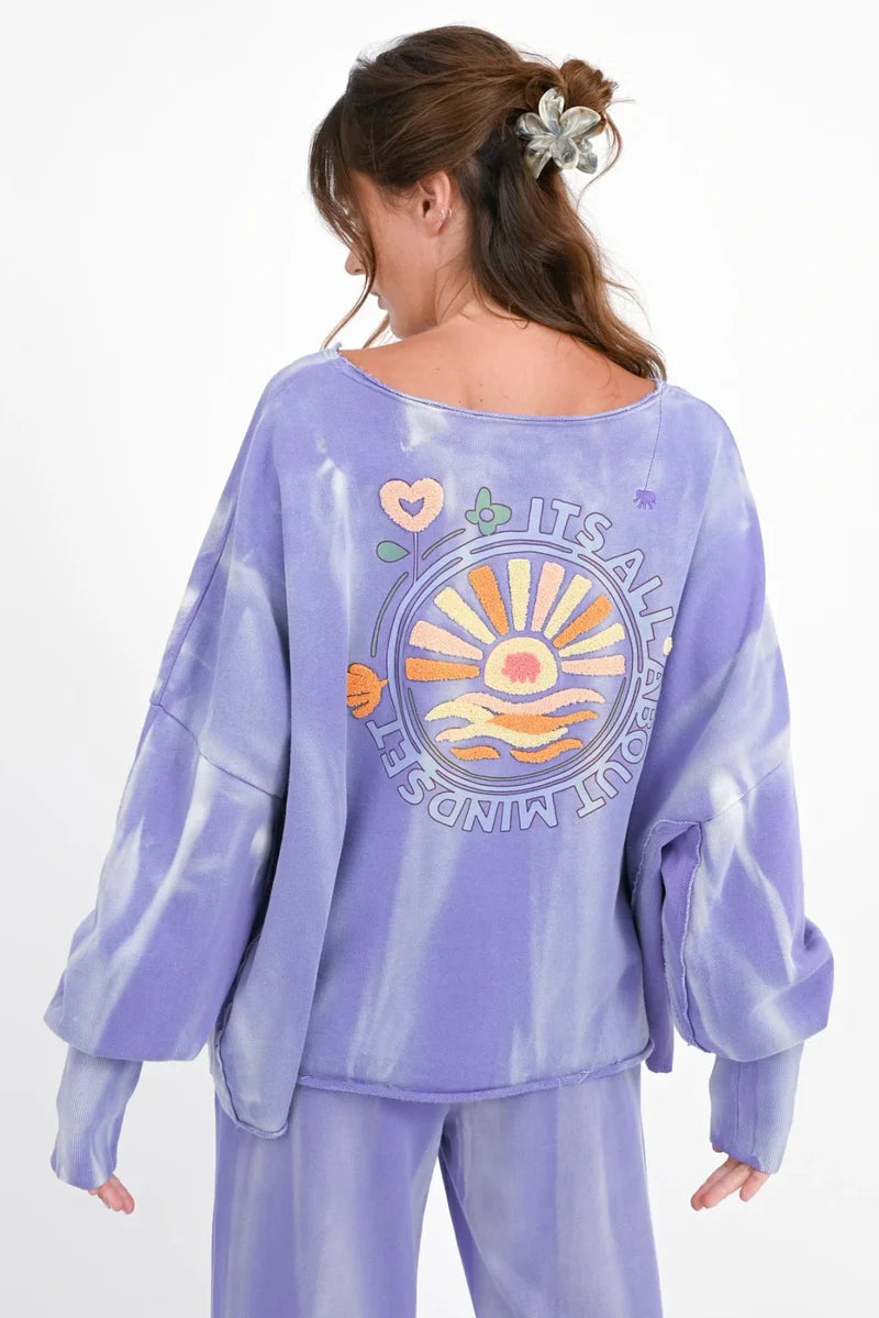 Batik-Sweatshirt „Hilda“ (Größe M/L) Sweatshirt Love Joy Victory