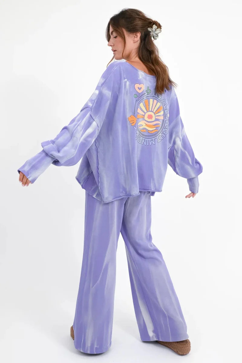 Batik-Sweatshirt „Hilda“ (Größe M/L) Sweatshirt Love Joy Victory