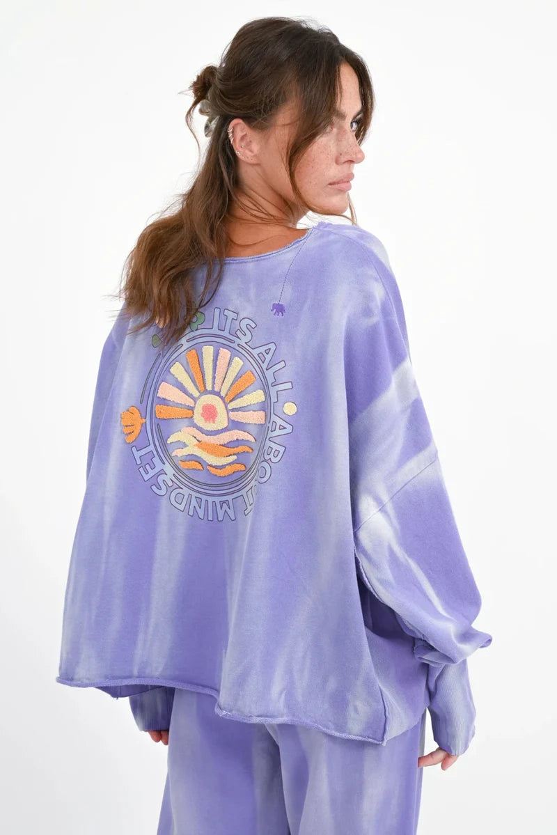 Batik-Sweatshirt „Hilda“ (Größe M/L) Sweatshirt Love Joy Victory