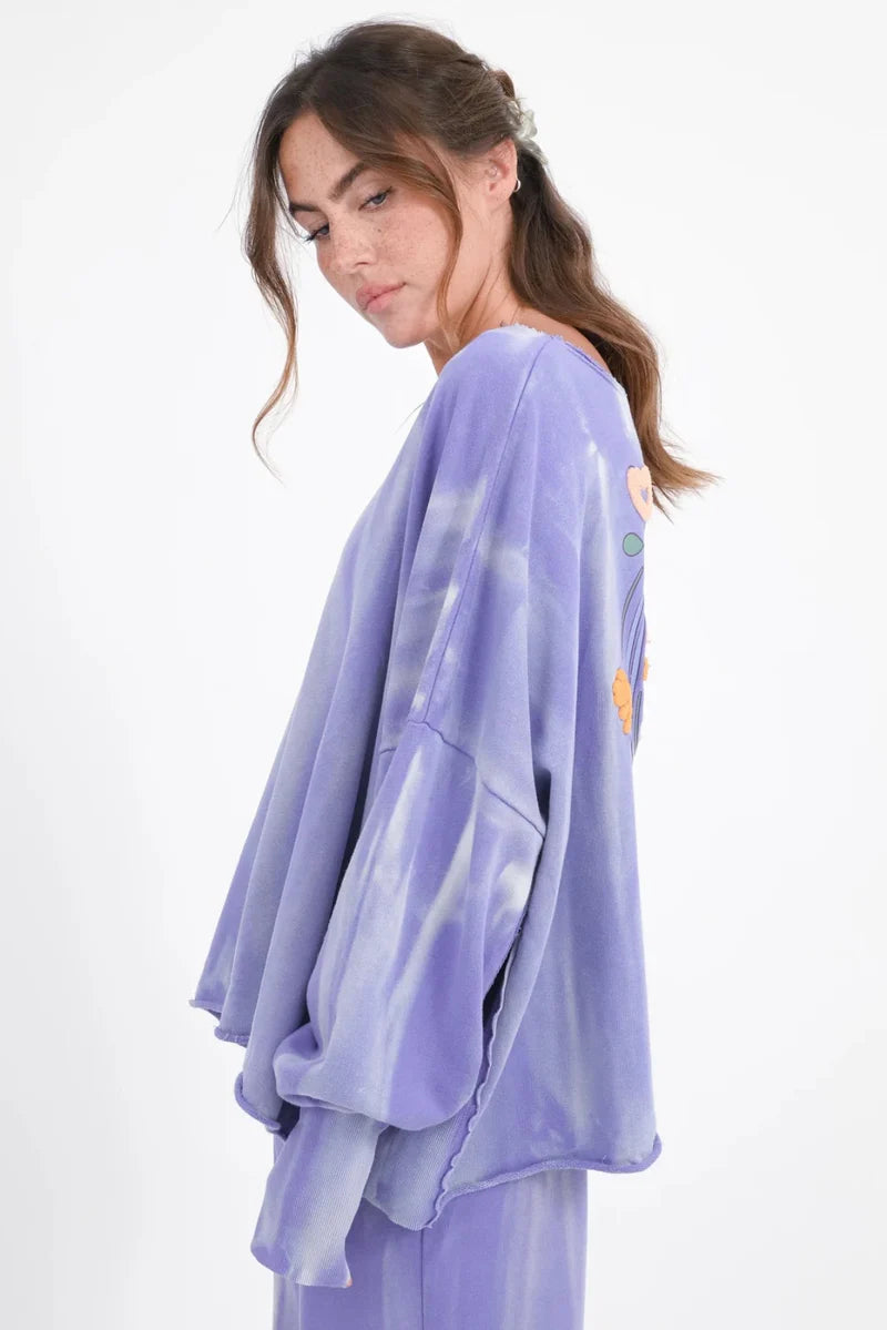 Batik-Sweatshirt „Hilda“ (Größe M/L) Sweatshirt Love Joy Victory