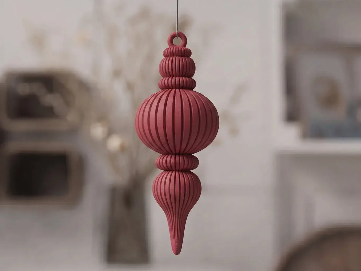 Yuki - Stalaktit: Dunkel rot Weihnachtsdekoration re3dline