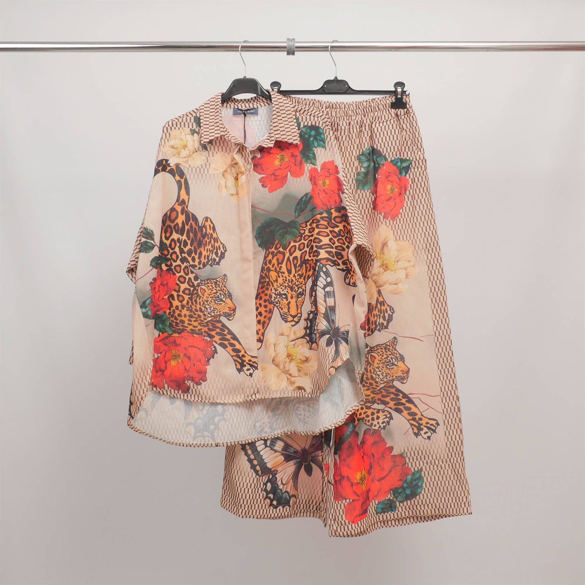 Weit geschnittene Hose mit farbenfrohem Print – luftiger Look mit Riviera-Flair Hose Cécile Wang