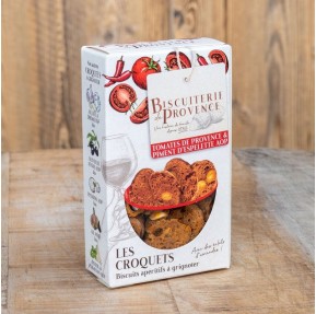 Croquets Tomate et Piment d’Espelette AOP – Aromatische Knusperkekse aus der Provence Chips Biscuiterie de Provence