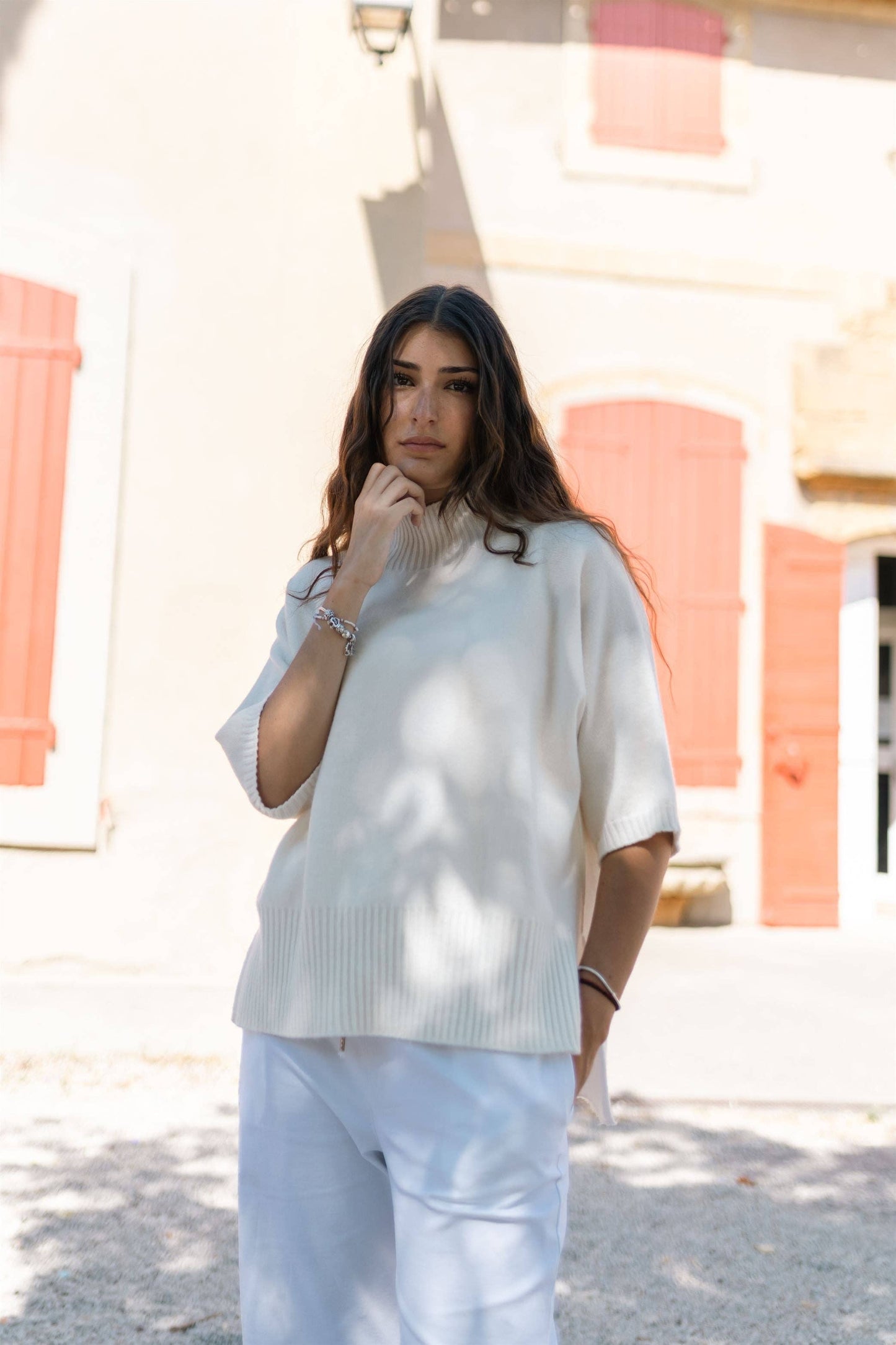 Kurzarm-Rollkragenpullover Braun – Zeitlose Eleganz für jeden Tag