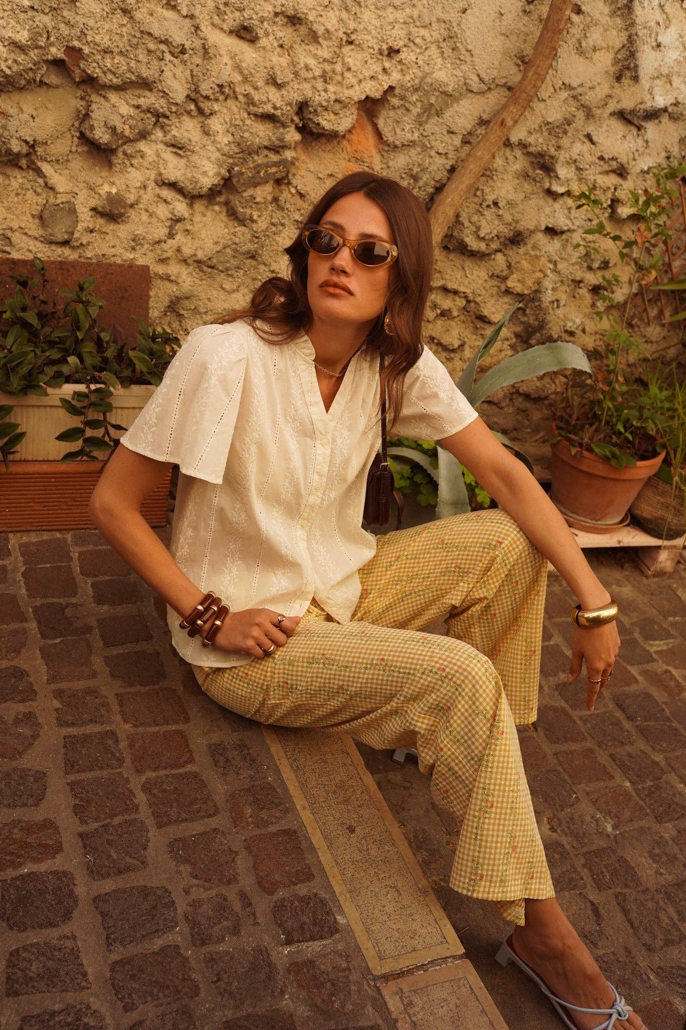 Hemd Almeya: Beige / S/M IN APRIL 1986