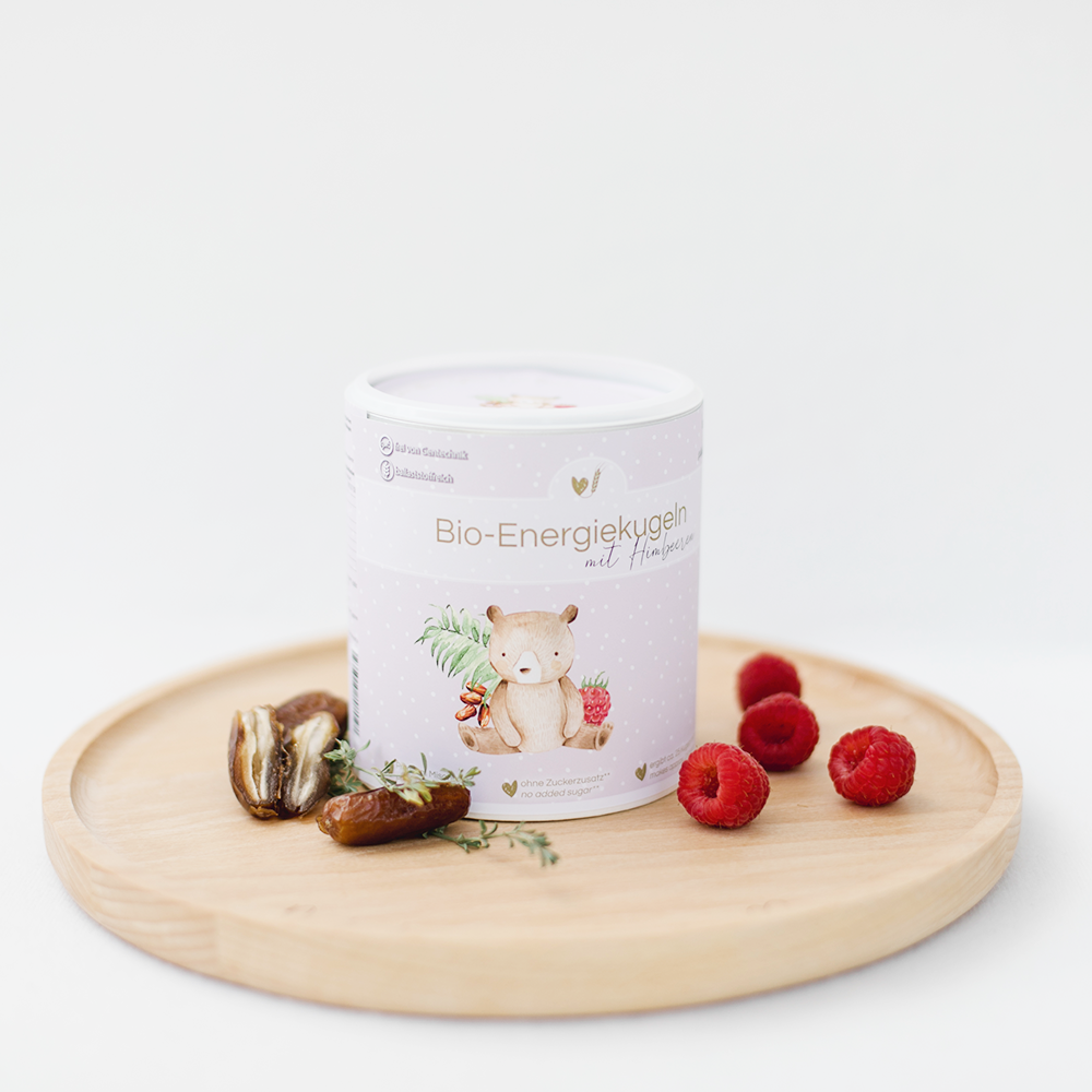 Bio-Mischung Energiekugeln Himbeere für Kinder Bake Affair GmbH