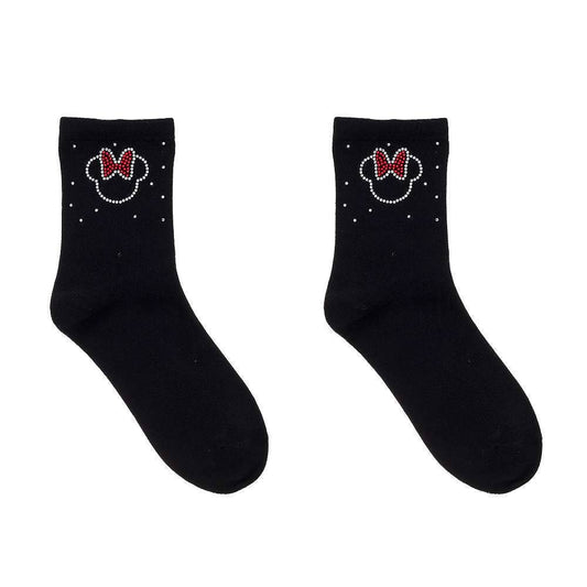 Trendige Socken mit Strass-Motiv – Größe 36–41