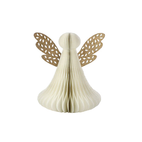 Papierengel Weiß-Gold – 7 x 14cm