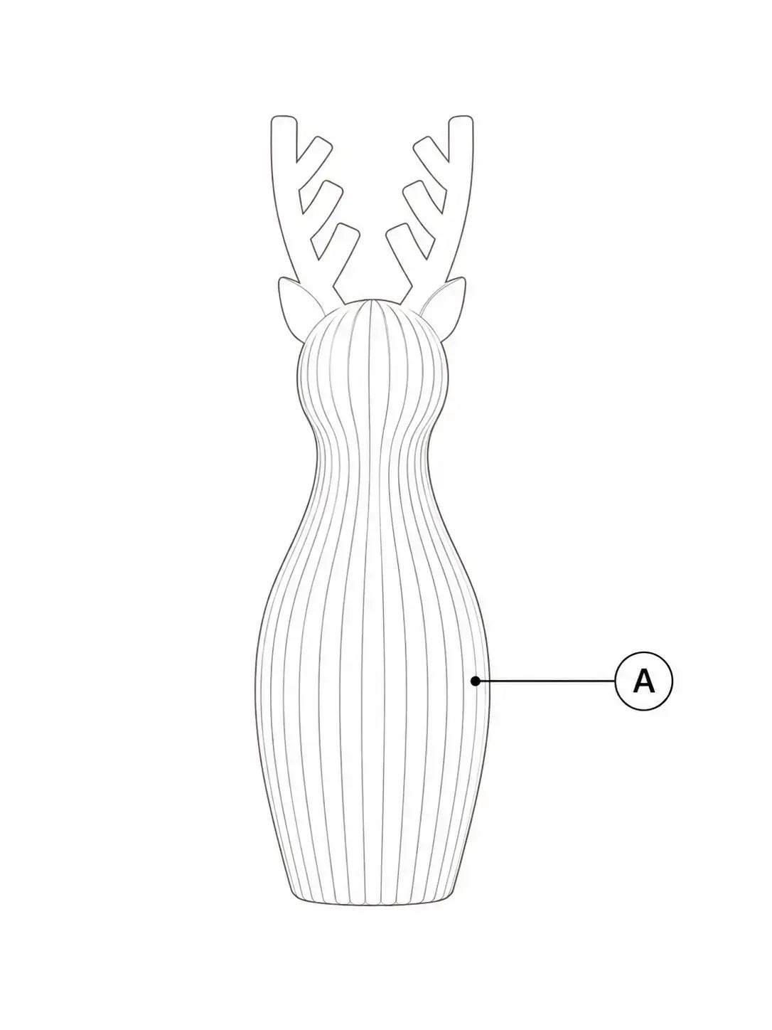 Rentier: Beige / 13 cm Weihnachtsdekoration re3dline