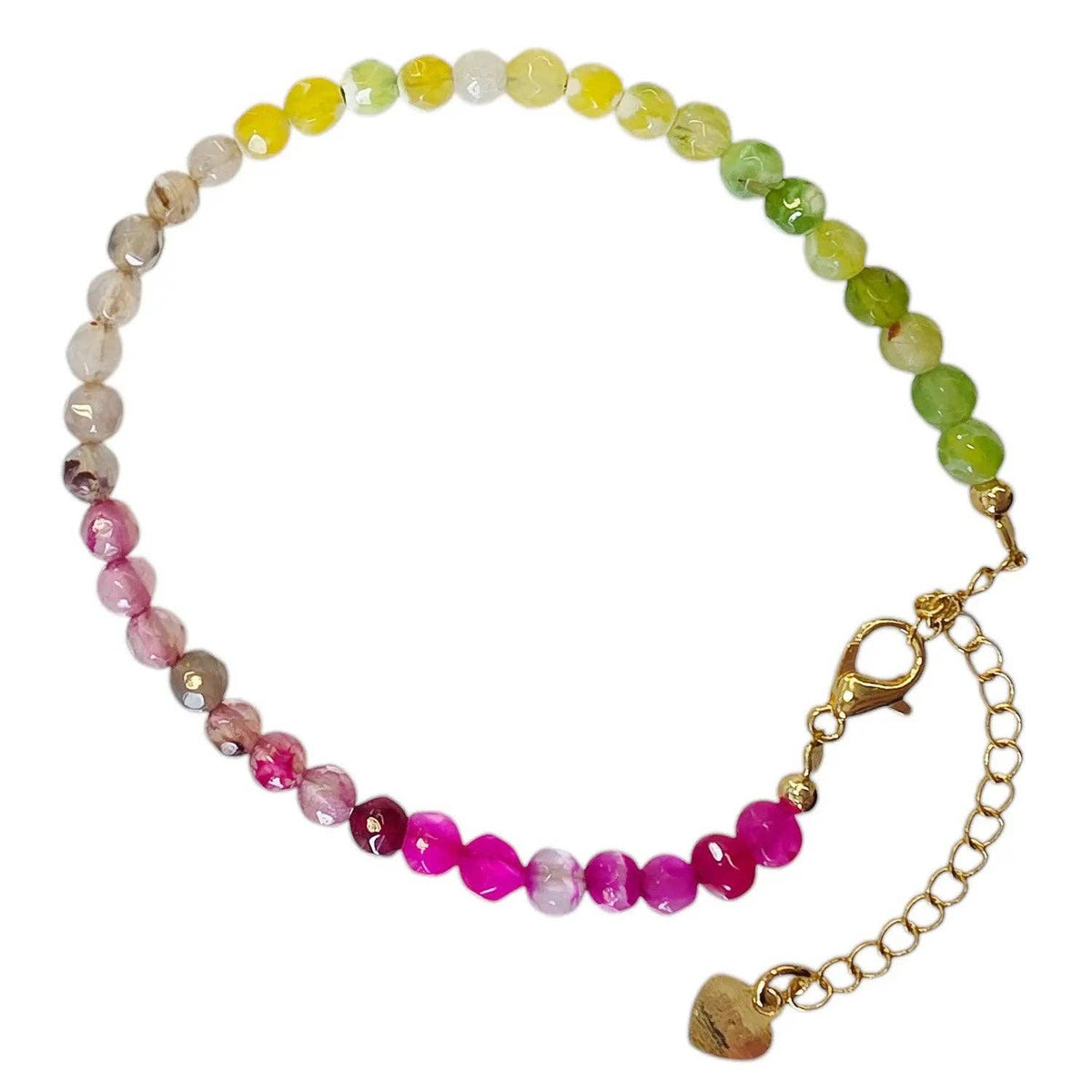 Achat-Armband mit Verlängerungskette – Bunt | Karma Armband Karma