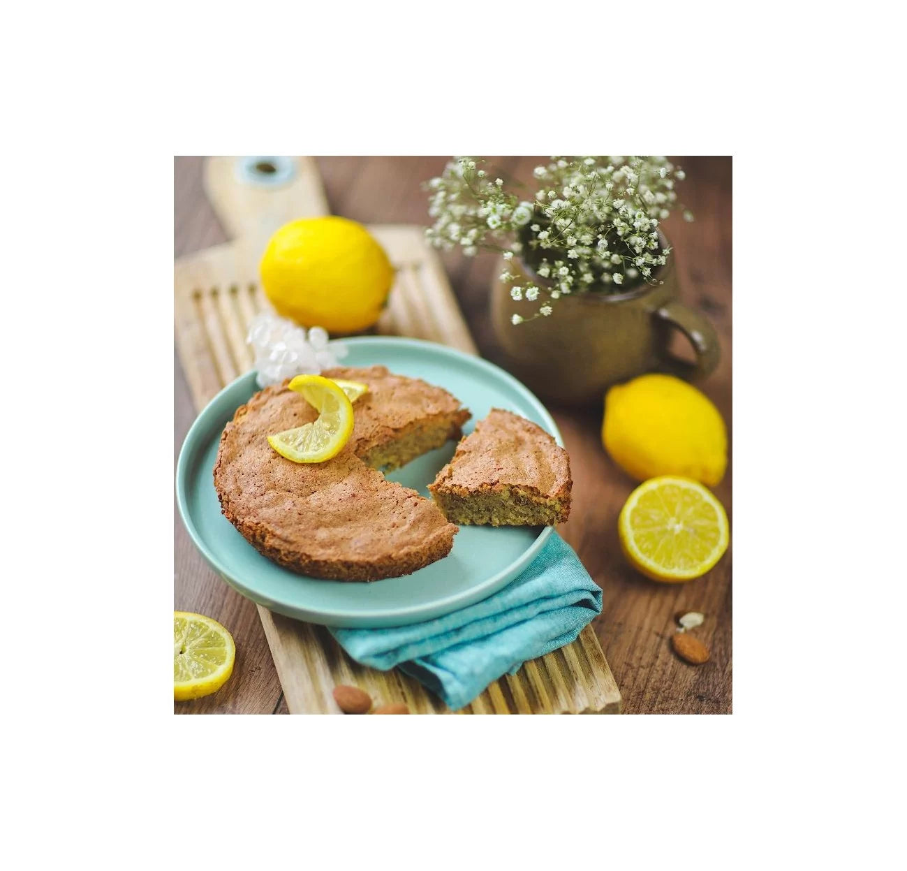 Bio Zitronen-Mandelkuchen – Glutenfrei & Servierfertig