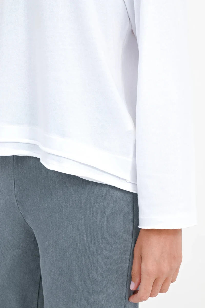 Langarmshirt „Maybell“ – Modernes Longsleeve mit Blusen-Detail (XS) Shirt Love Joy Victory