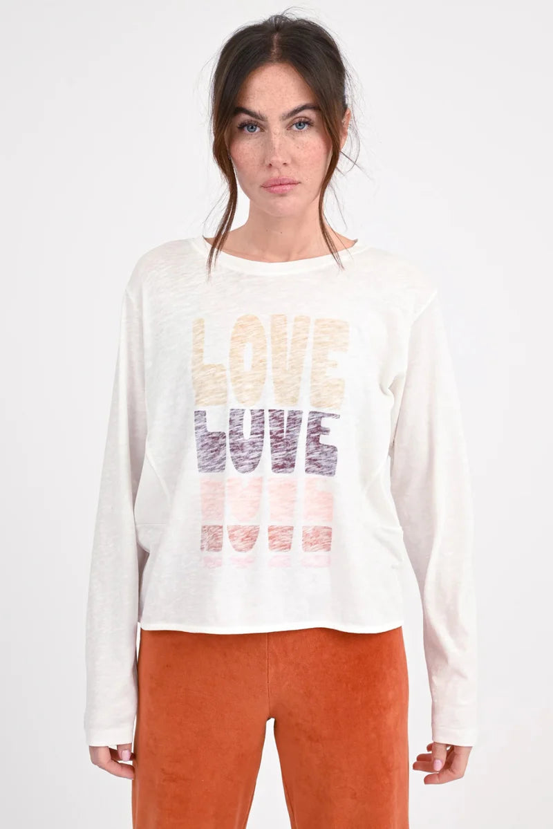 Langarmshirt mit Statement-Print JOY – Lovo | Love Joy Victory (Größe S)