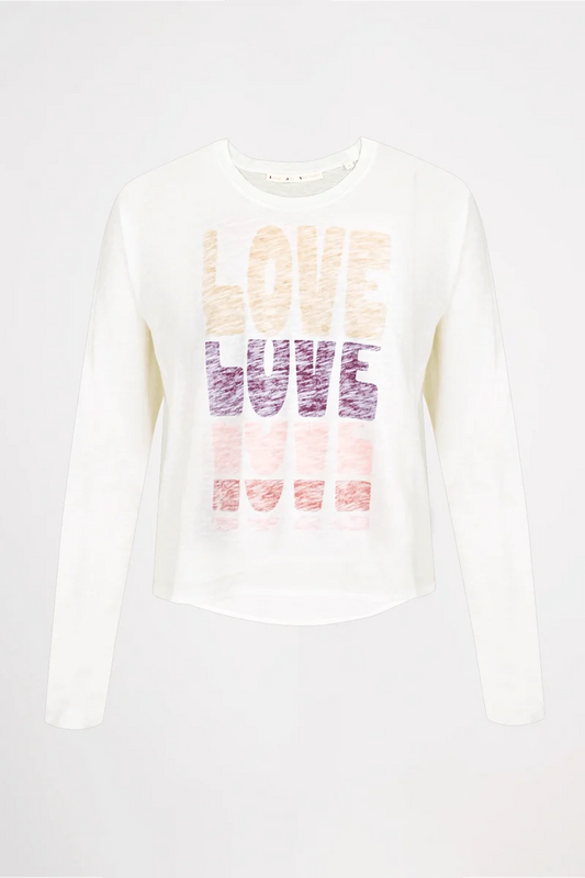 Langarmshirt mit Statement-Print JOY – Lovo | Love Joy Victory (Größe L)