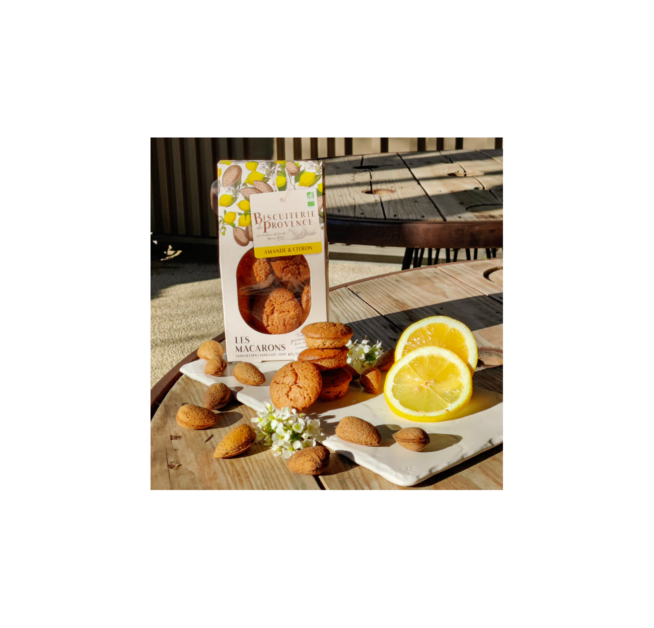 Bio Macarons mit Mandel & Zitrone – natürlich glutenfrei Macarons Biscuiterie de Provence