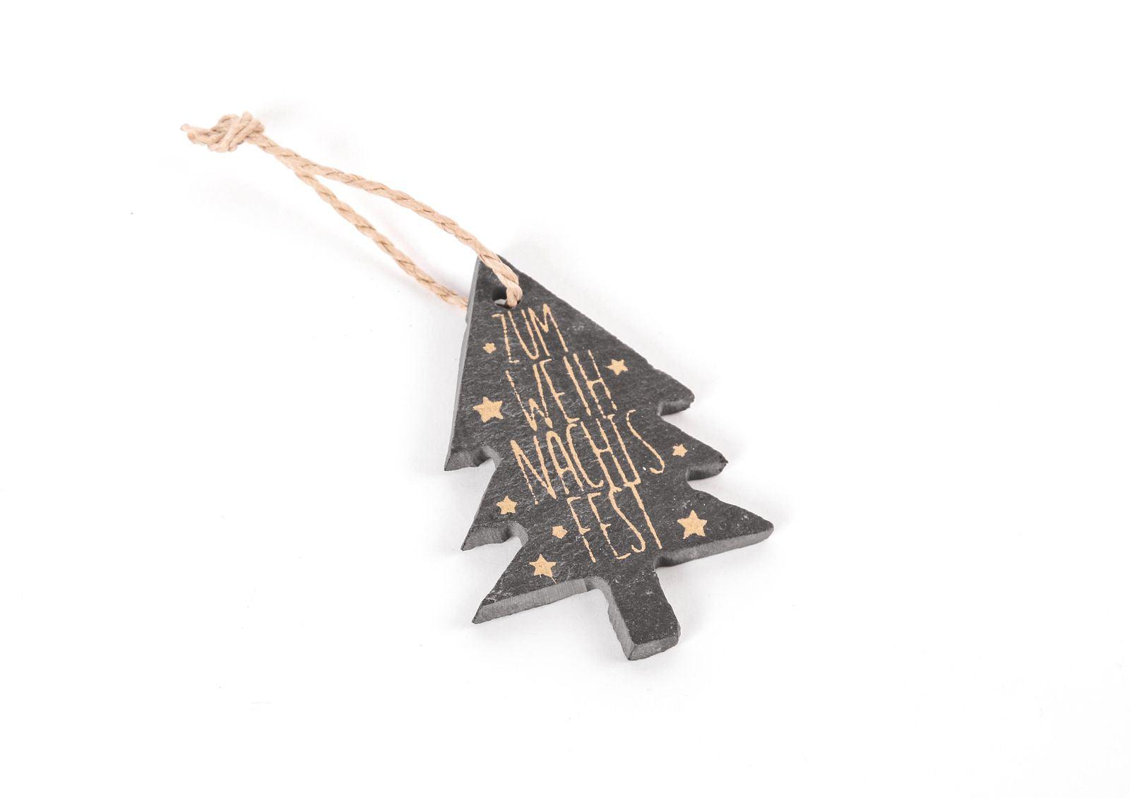 Schieferanhänger „Zum Weihnachtsfest“ – stilvoller Weihnachtsgruß mit natürlichem Charme Baumschmuck Good Old Friends