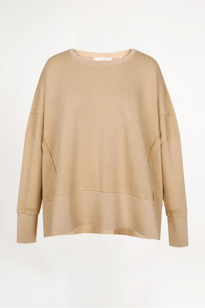 Oversize-Sweatshirt „Kriz“ mit LOVE-Patches | Love Joy Victory (Onesize)