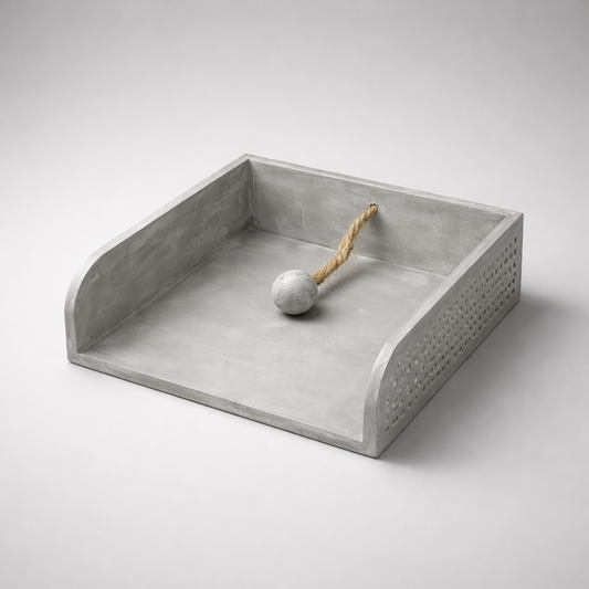 Serviettenhalter Arts – Grau mit weißen Punkten, Zement Serviettenhalter Gilde