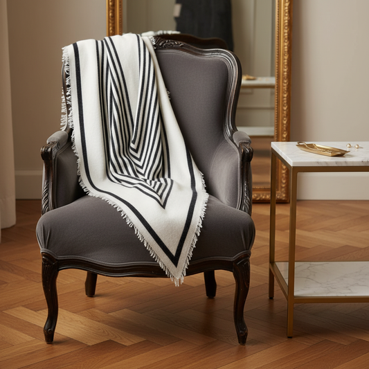 PATTI – Kaschmir-Dreieckstuch White/Black Schal MyRomy