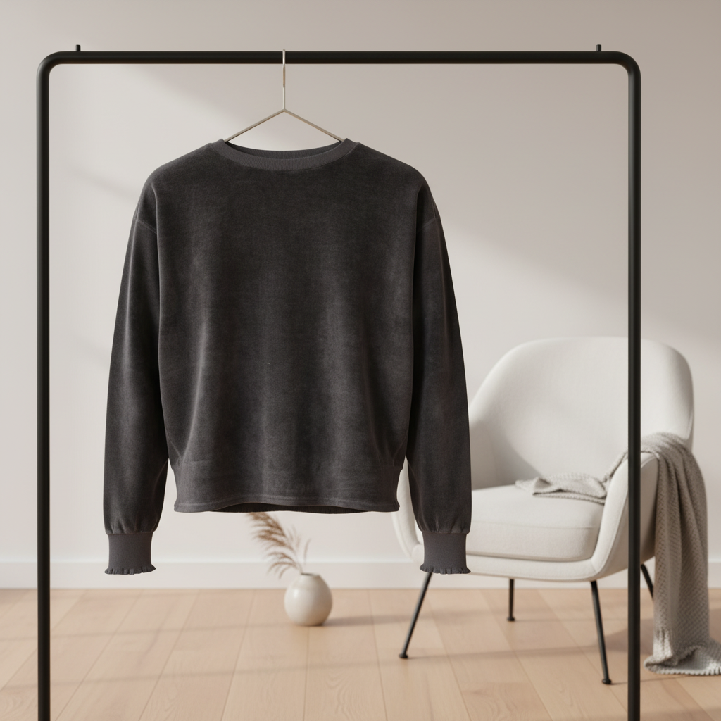 Velvet Sweatshirt aus Bio-Baumwolle – Love Joy Victory (Größe XS / S) Sweatshirt Love Joy Victory