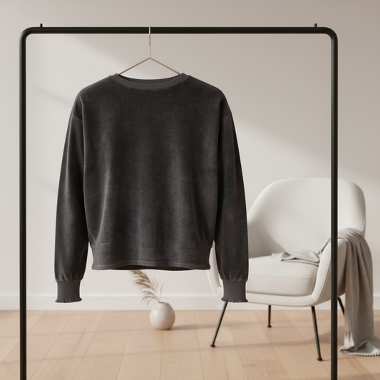 Velvet Sweatshirt aus Bio-Baumwolle – Love Joy Victory (Größe XS / S) Sweatshirt Love Joy Victory