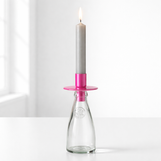 Kerzenhalter Pink | Modernes Wohnaccessoire für Stabkerzen Kerzenhalter Das Zierwerk