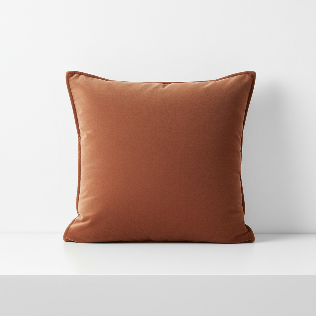 Kissenhülle „Rost“ 50x50 cm – Samt-Kissenbezug in Rostrot, samtig & elegant Kissen Ib Laursen