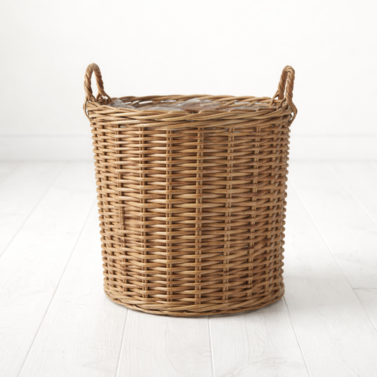 Geflochtener Weidenkorb mit Henkeln – 50 x 48 x 58 cm Korb Das Zierwerk