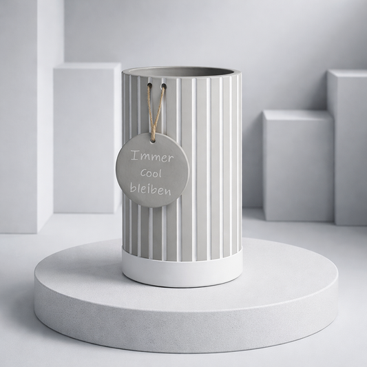 Weinkühler „Immer cool bleiben“ - gestreiftes Design Weinkühler Das Zierwerk