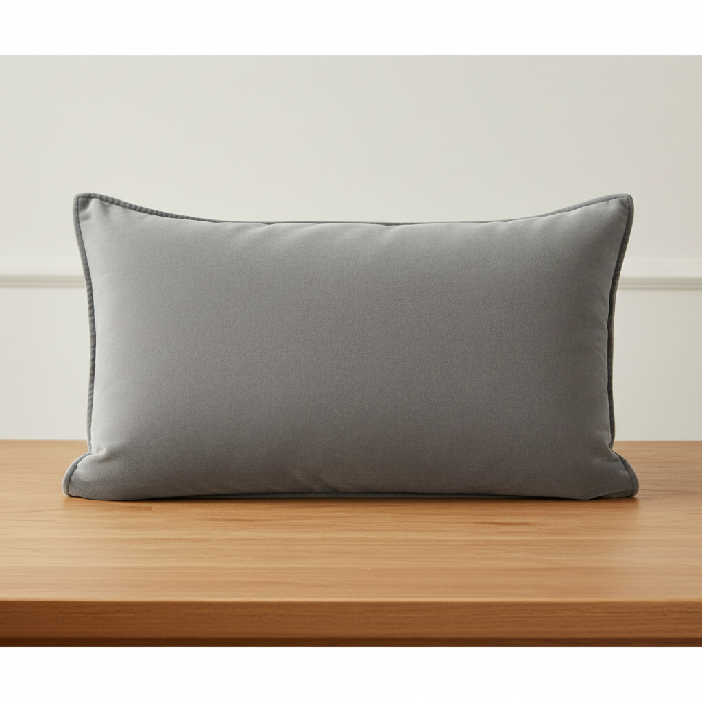 Kissenhülle "Smoke" aus Samtvelour – Grau, 72x52 cm, weich & waschbar, Ib Laursen Kissen Ib Laursen
