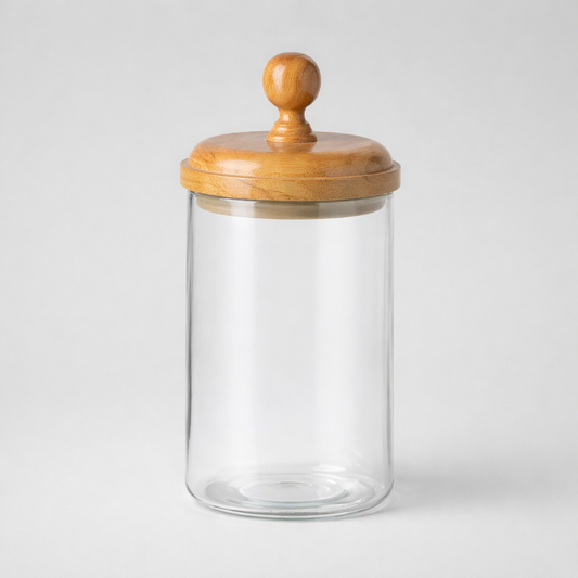 Kleines Vorratsglas mit Holzdeckel & Gummidichtung Dose Das Zierwerk