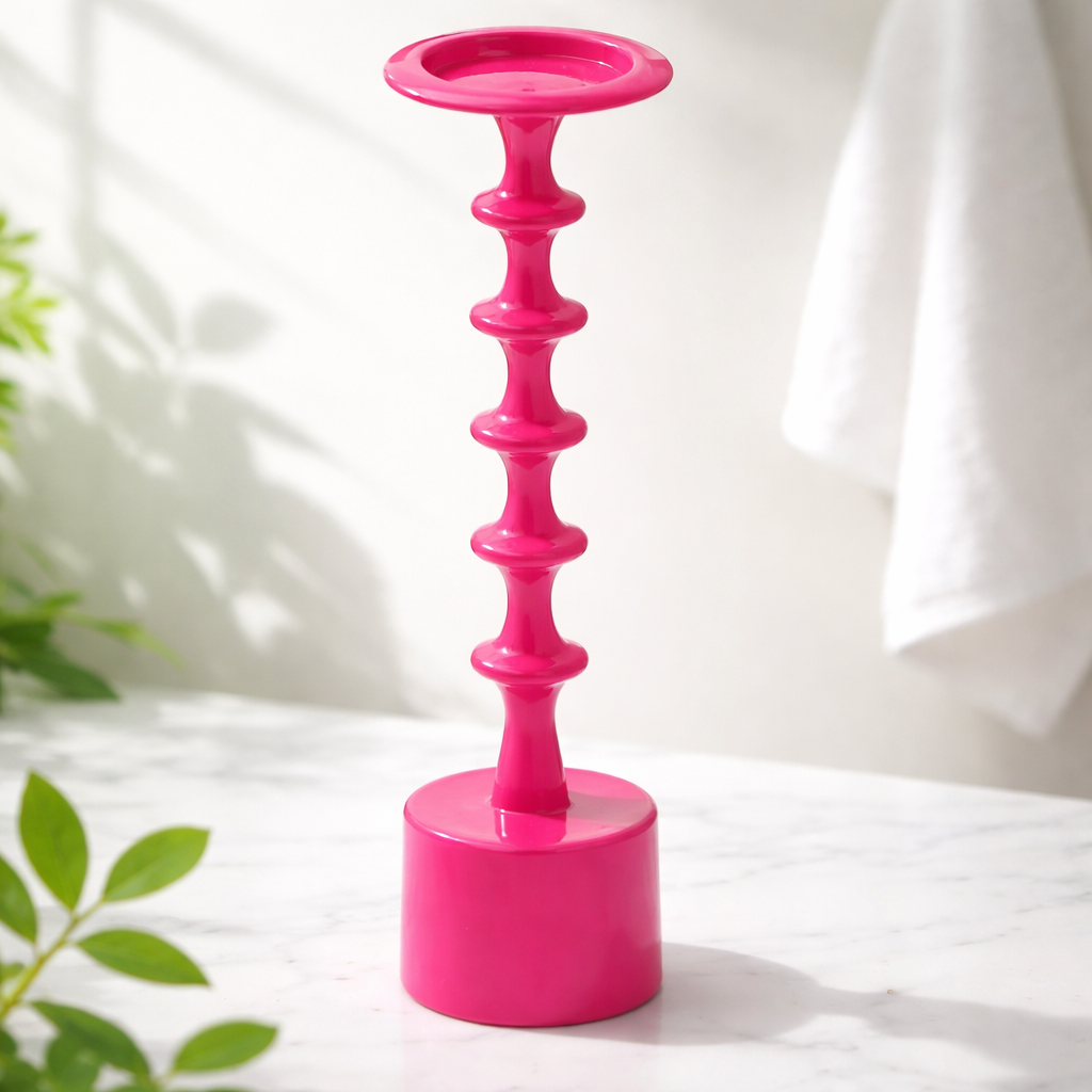 Kerzenhalter Fuchsia – Statement-Piece in kräftigem Pink Windlicht Colmore