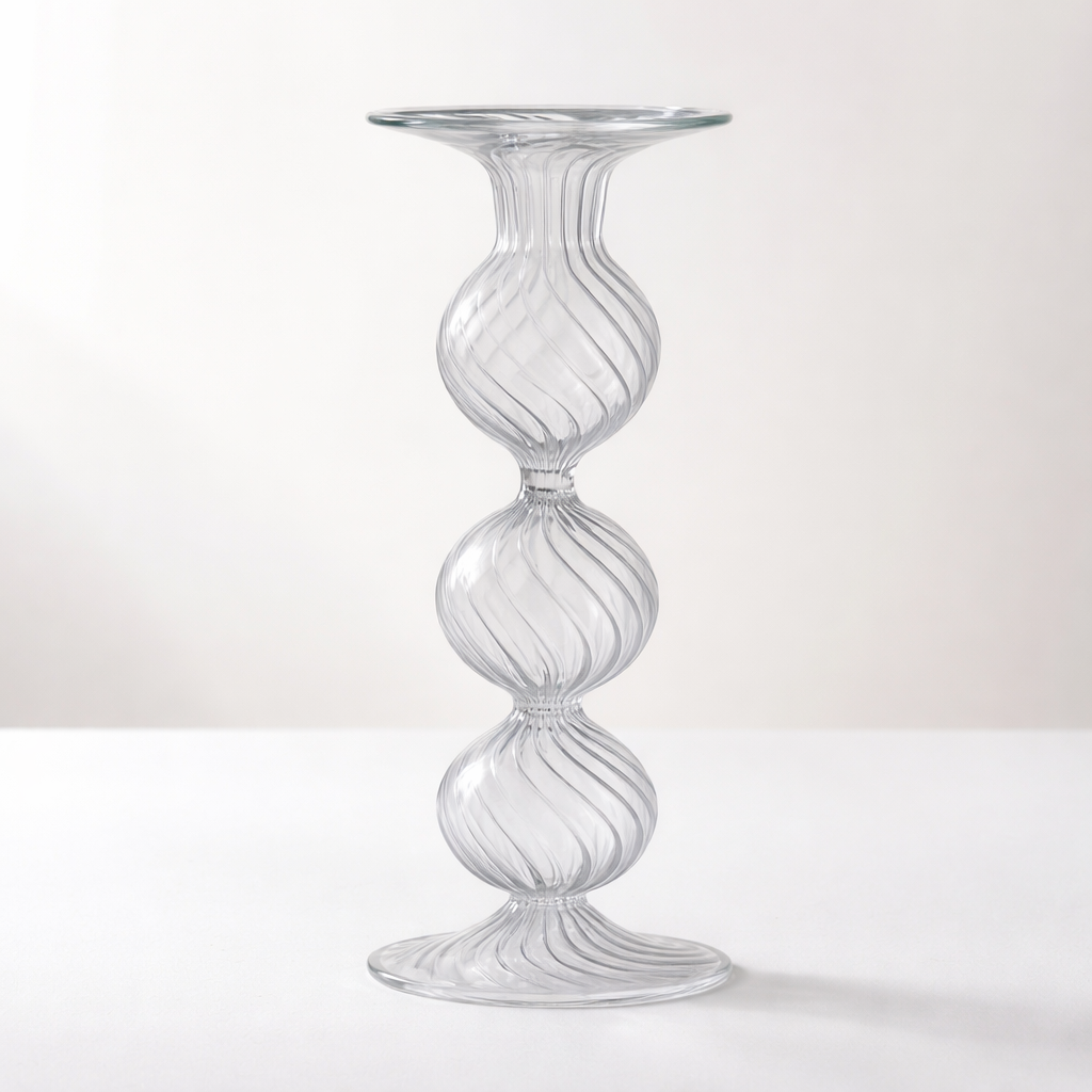 Moonlight Copenhagen – Kerzenständer „Wirbel Nr. 1“ aus mundgeblasenem Glas Kerzenhalter Moonlight Copenhagen