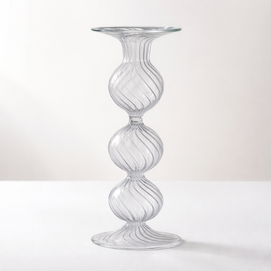 Moonlight Copenhagen – Kerzenständer „Wirbel Nr. 1“ aus mundgeblasenem Glas Kerzenhalter Moonlight Copenhagen