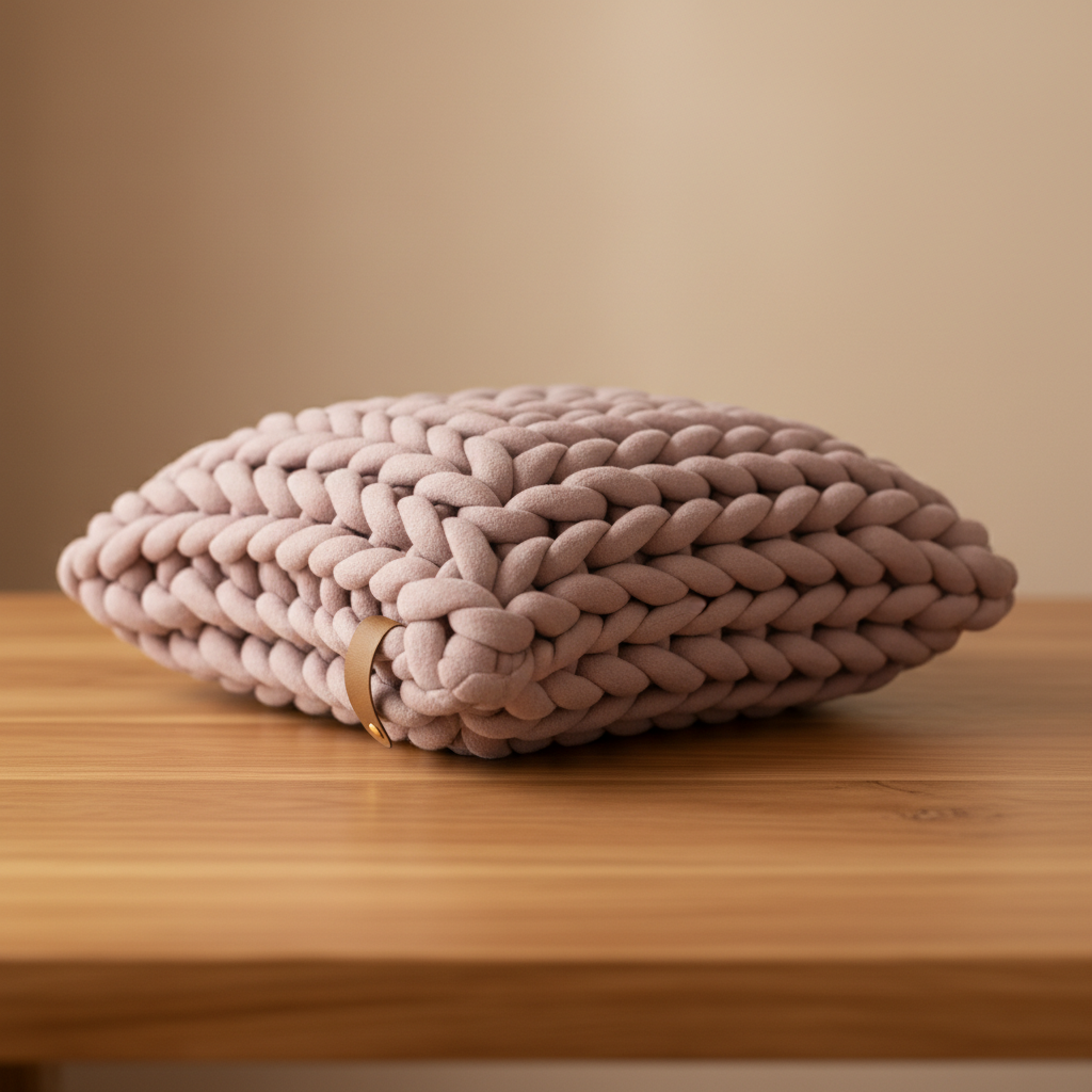 Knotenkissen - Grobstrick Kissen Cotton Tube Kissen Adorist