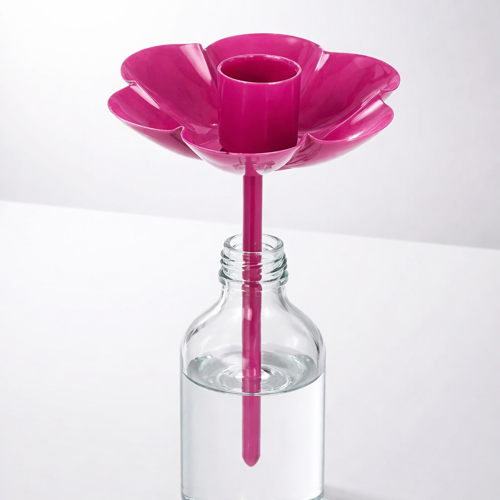 Blüten-Stecker mit Kerzenhalter Pink | Gartendeko & Outdoor-Accessoire Kerzenhalter Das Zierwerk