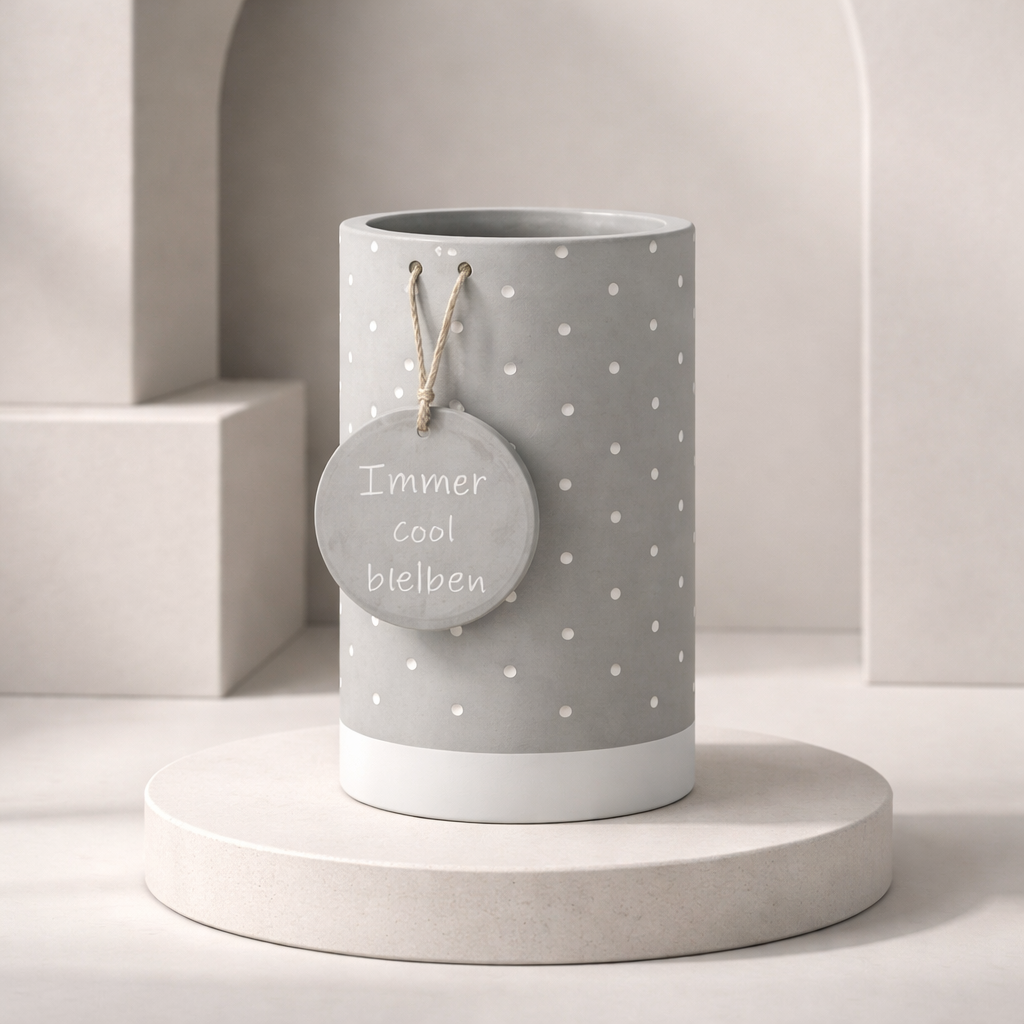 Weinkühler „Immer cool bleiben“ - gepunktetes Design Weinkühler Das Zierwerk