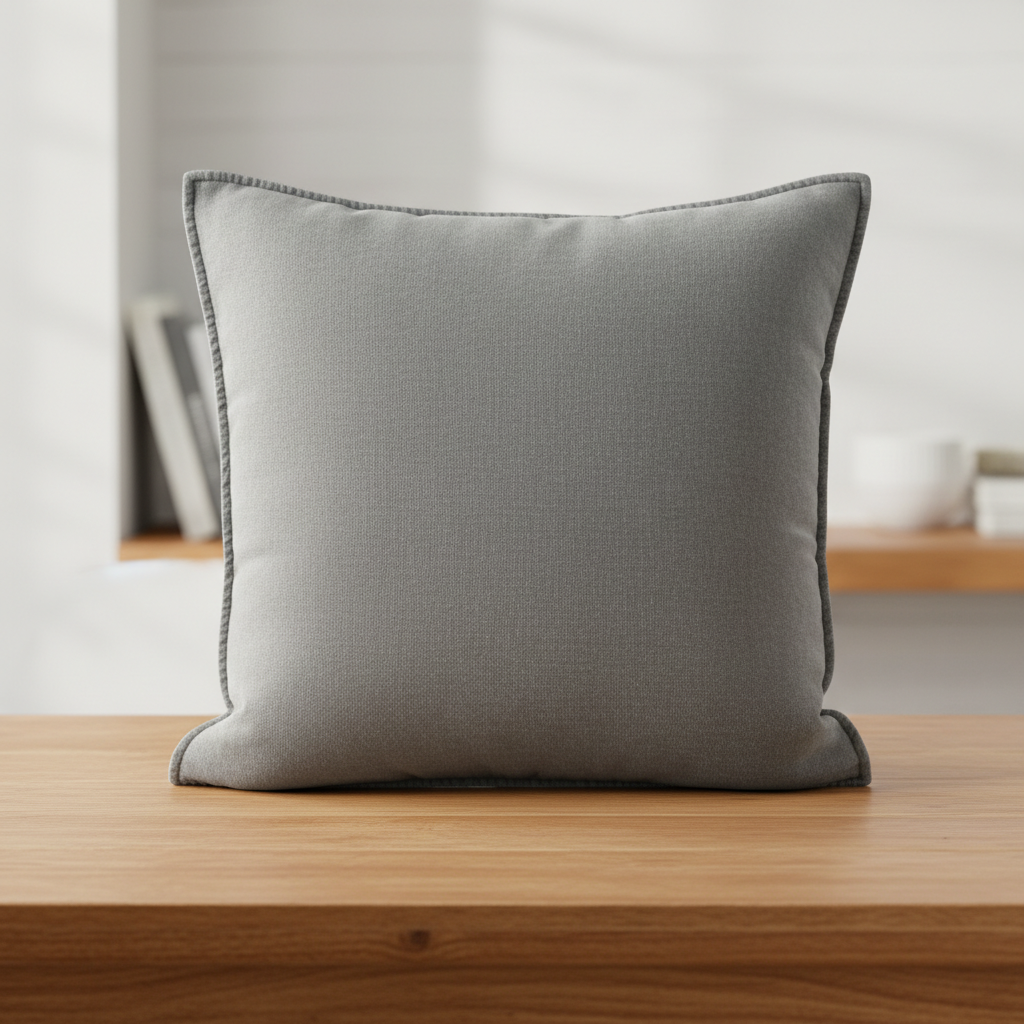 Kissenhülle "Smoke" Samt Grau 50x50 cm – IB Laursen, mit Reißverschluss, waschbar Kissen Ib Laursen