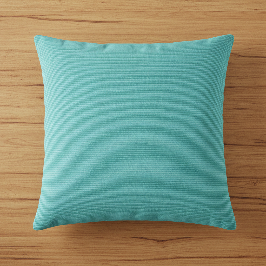 Sander Kissenhülle Landscape 50x50 cm – Farbe Aqua, moderne Struktur-Optik Kissen Sander